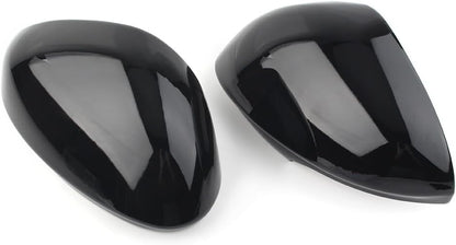 ya 4 8.14 Piano Black Car Side Rearview Mirror Cover Caps Fit for Alfa Romeo Giulia 2017-2024