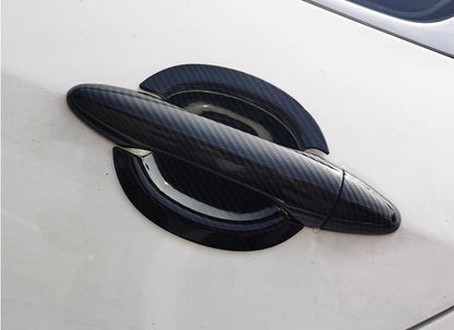 ya 5 8.10 for Kia Forte K3 2014-18 Carbon Fiber Look Exterior Side for Smart Door Handle Trim