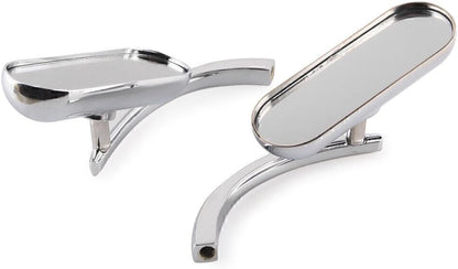 ya 2 8.15 Chrome Oval Rearview Side Mirror for Harley-Davidson Road King Fatboy Dyna