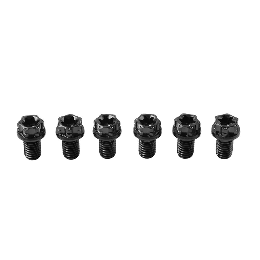 ya 9 10.24 6pcs Bolts Torx Head Flange Screws M6x35mm for Motorcycle Bicycle Black