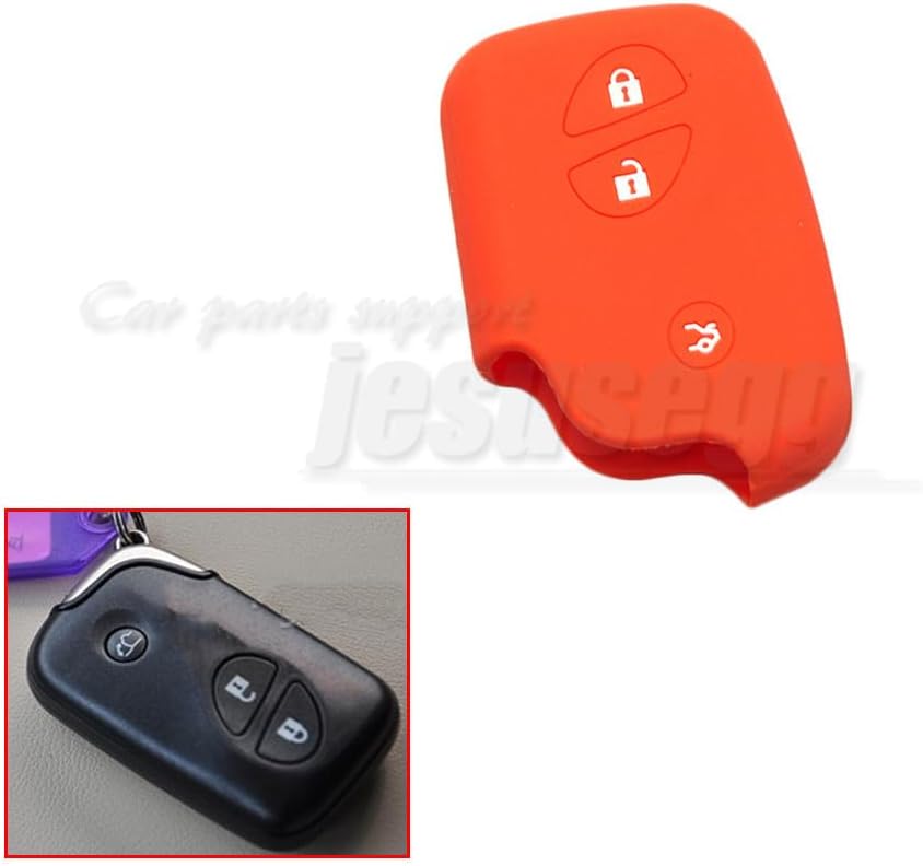 ya 9 10.24 Orange Silicone Key Case Cover Fob for Lexus GS300 GS350 GS430 GS450h RX330