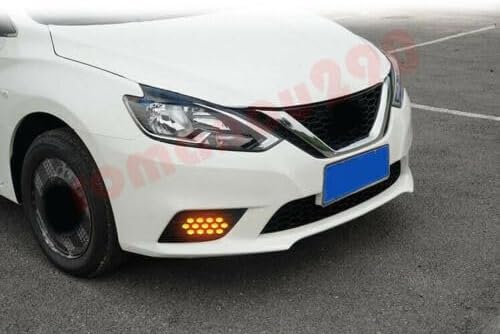 ya 10 9.16 zhengce 2X for Nissan Sentra 2016-2019 LED Driving Lights Turn Signal Lights Fog Li