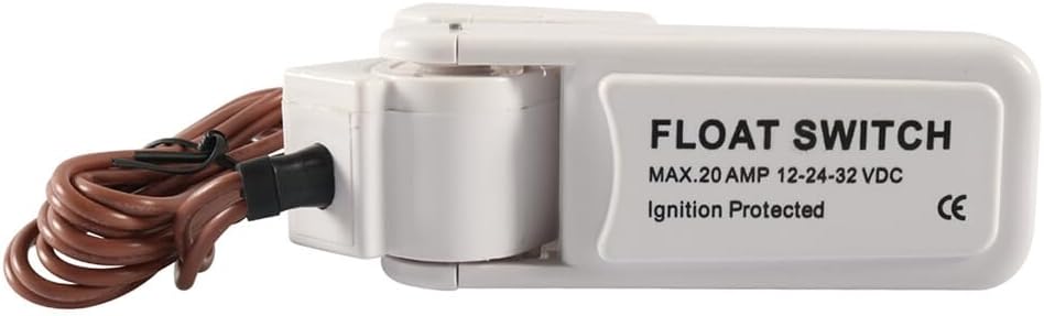 ya 4 8.14 12V 24V for Mercury Automatic Boat Bilge Pump Float Switch White ABS 18AWG