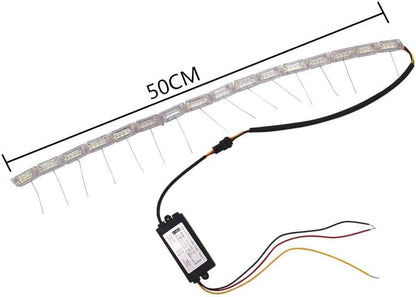 ya 4 8.8 Car headlights LED daytime running light bar crystal flow turn signal DRL lights 