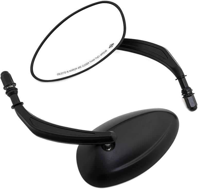 ya 2 8.15 Black Oval Rearview Side Mirror for Harley Sportster 1200 883 Dyna Street Bob