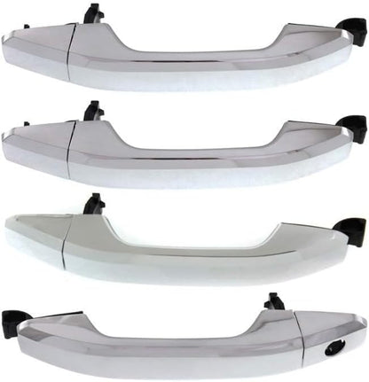 ya 9 10.24 Set of 4 Chrome Exterior Door Handle for Chevrolet Silverado 1500 2014-2018