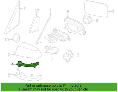 ya 4 8.24 baidi Left door mirror turn signal light suitable for BMW 5' 6' 7' F01 F02 F06 F07 F10 F13