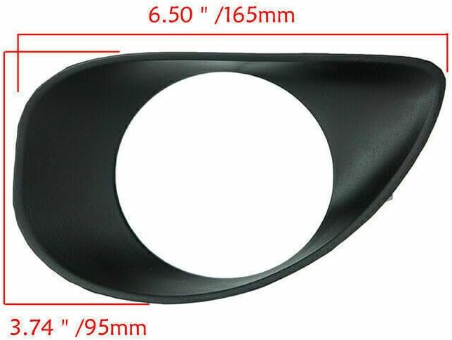 ya 4 8.14 Left + Right Fog Light Driving Light Cover Black for Toyota Yaris 2Door 2006-2008