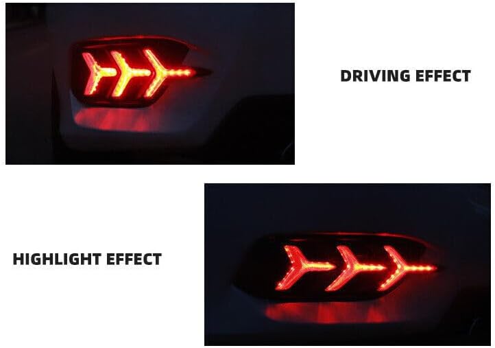 ya 4 8.24 baidi for Honda for Civic Sedan 16-21 Left Rear Bumper Reflector Turn Signal Brake Lights