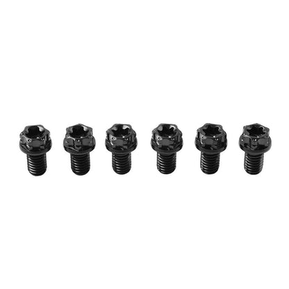 ya 6 8.14 6pcs Bolts Torx Head Flange Screws M6x25mm for Motorcycle Bicycle Black