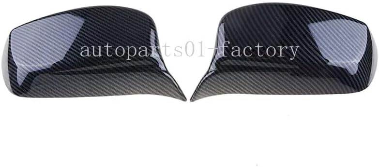 ya 11 9.14 baidiLeft&Right Carbon Fiber Side Rearview Mirror Cover Caps for BMW E60 E61 03-2008