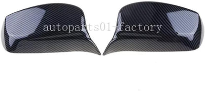 ya 11 9.14 baidiLeft&Right Carbon Fiber Side Rearview Mirror Cover Caps for BMW E60 E61 03-2008