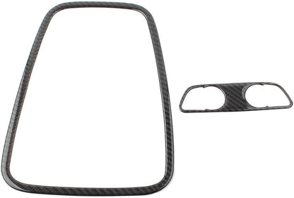 ya 9 10.24 2X Carbon Fiber Style Reading Light Cover Trim Fit for Audi A4 B9 2017-2020
