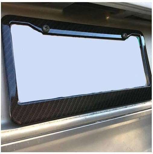 ya 9 10.24 Car License Plate Frame Cover Hood Cap Rear Black Carbon Look for Hyundai