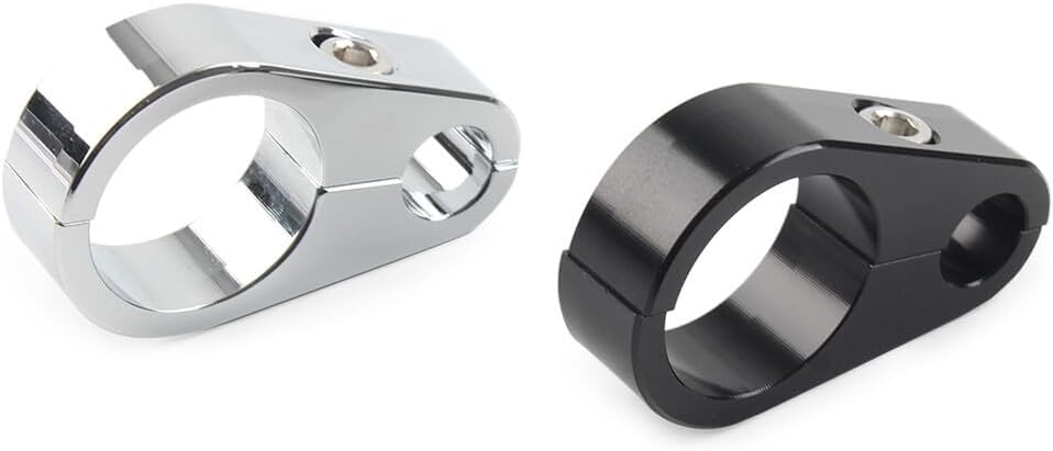 ya 11 9.14 baidiBlack Motorcycle Brake Clutch Cable Wire Clamp Clip for Harley 1'' Handlebar