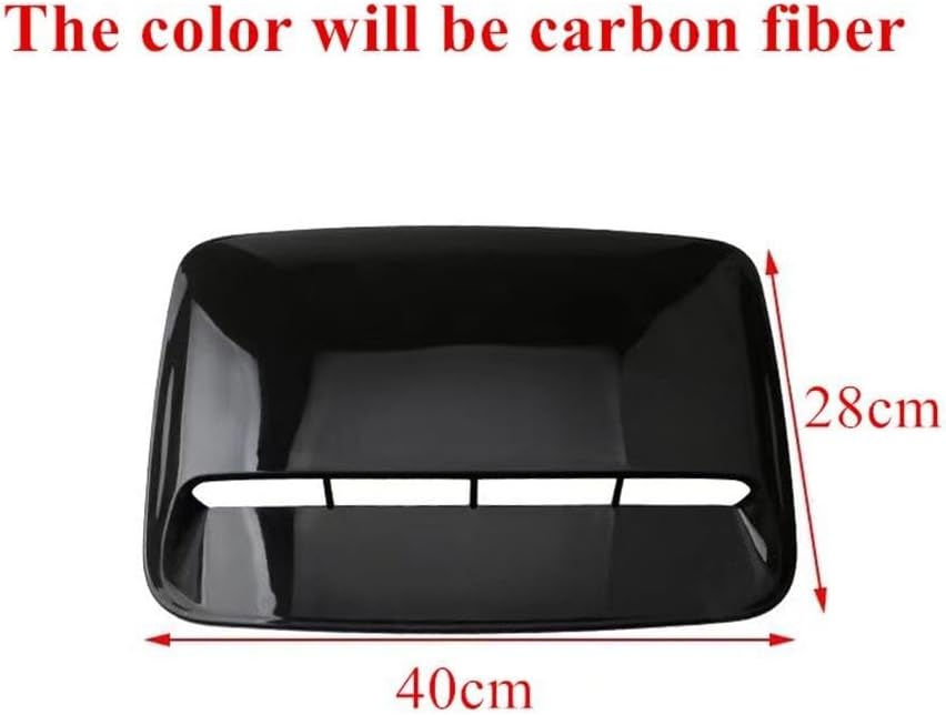 ya 4 8.24 baidi Car Bonnet Hood Scoop Air Flow Intake Vent Cover Decorative Carbon Fiber Look