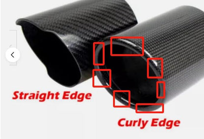 ya 6 8.24 baidi New Carbon Fiber Car Pipe Cover Tip Muffler End Pipe UniversallB