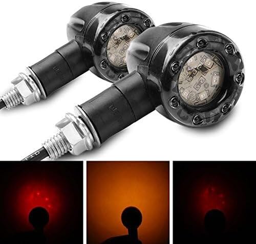 ya 4 8.14 4 Pack Motorcycle Red Brake Flasher Turn Signal Tail Light LED for Harley for Honda