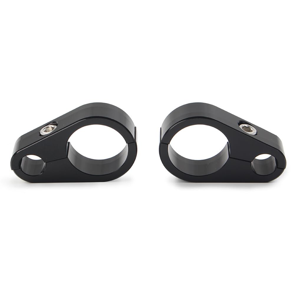 ya 9 10.24 2X Motorcycle Brake Clutch Cable Wire Clamp Clip for Harley 1'' Handlebar B