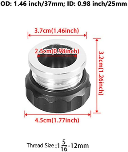 ya 5 8.10 ID 0.98 /25mm Aluminum Alloy Weld Billet On Filler Neck Cap Oil Fuel Water Tank