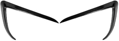 ya 13 9.15 baidi Front Fog Light Lamp Eyebrow Cover Trim for Tesla Model X 2015-2020 Carbon Fiber