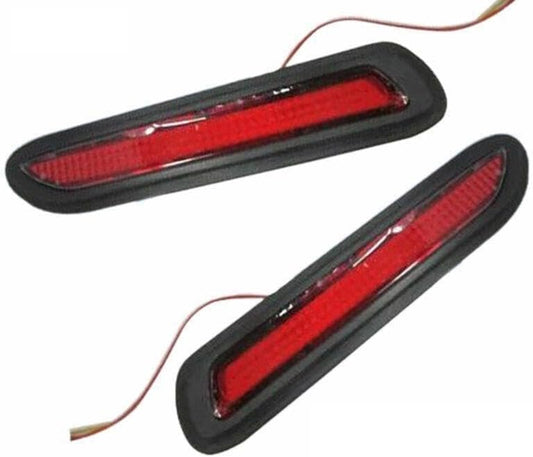 ya 4 8.10 12V red lens LED car rear bumper reflector taillight drive brake fog light 2PCS