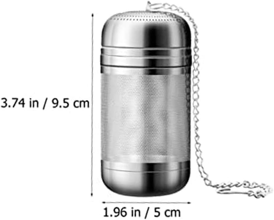 ya 14 9.20 baidi 2 Pieces Stainless Steel Tea Infuser with Chain Hook for Loose Leaf Tea-1