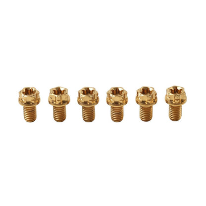 ya 9 10.24 6pcs Bolts Torx Head Flange Screws M6x25mm for Motorcycle Bicycle Gold