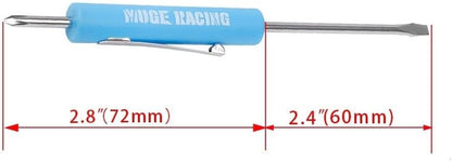 ya 28 10.13 baidi 10X Blue Mini Pocket Screwdriver Flat Tip Magnet Clip