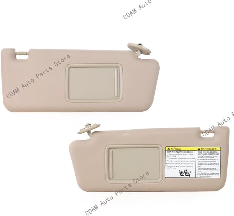 ya 5 8.24 baidi for Toyota Tacoma 2005-14 Interior Sunshade Beige Visor with Mirror