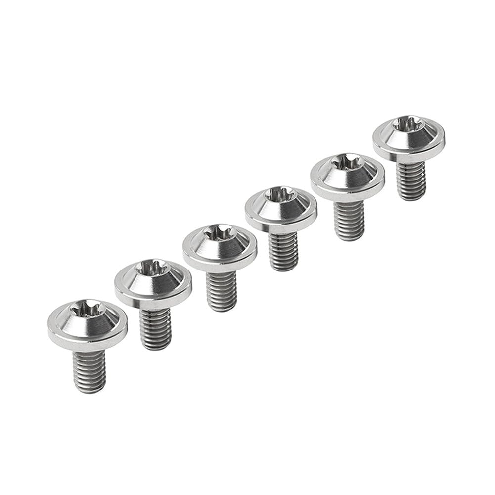 ya 9 10.24 6pcs Alloy Bolts Truss Torx Head Screws M6x20mm for Motorcycle Silver