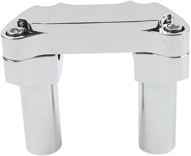 ya 4 8.8.2 Chrome 3.5 Straight Handlebar Riser & Top Clamp for Harley Dyna Tour Road Glide