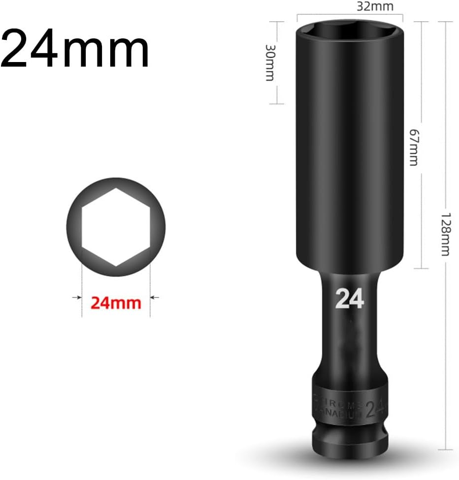ya 14 9.20 baidi Convert 1/2 Drive Socket Wrench into Hex Socket 8mm 24mm with Impact Wrench-1