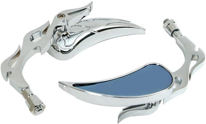 ya 2 8.15 Motorcycle Rearview Side Mirrors Left & Right for Kawasaki Vulcan 800 900 Chrome