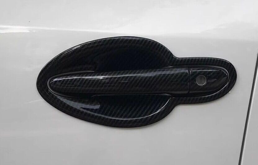 ya 8 8.24 baidi 8P for Mazda 3 Axela 2017-18 Carbon Fiber Exterior Side Door Handle Cover Trims