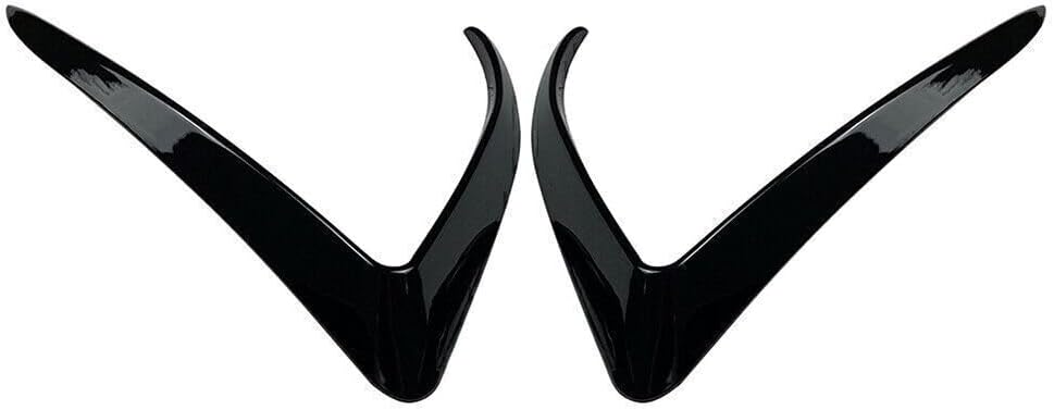 ya 13 9.15 baidi 2X Car Front Fog Light Lamp Eyebrow Cover Trim for Tesla Model X 2015-2020 Black