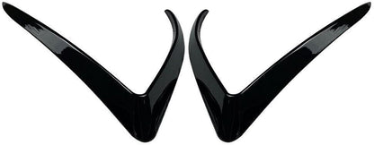 ya 13 9.15 baidi 2X Car Front Fog Light Lamp Eyebrow Cover Trim for Tesla Model X 2015-2020 Black