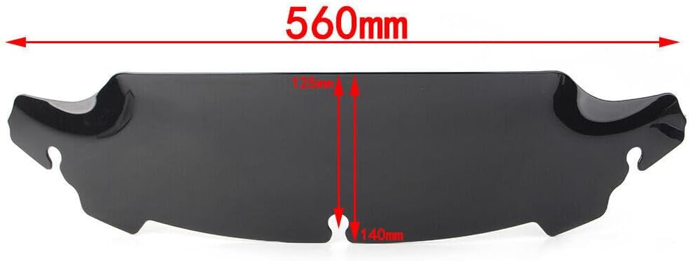 ya 23 10.7 baidi 4.5-inch black motorcycle wave windshield suitable for Harley Touring Glide 2014-2023 21-