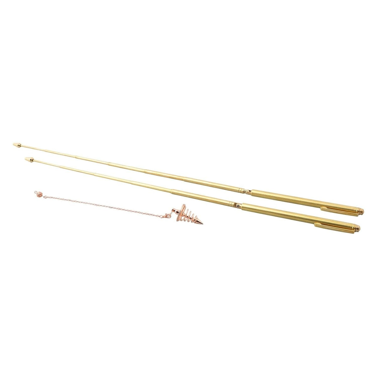 ya 16 10.20 baidi 99.9% Copper Detector Rod Metal Rod+Pendulum Pendant for Treasure Hunting Tools