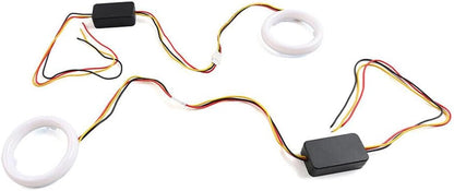 ya 4 8.10 95mm white amber switch LED angel eye halo car headlight modification