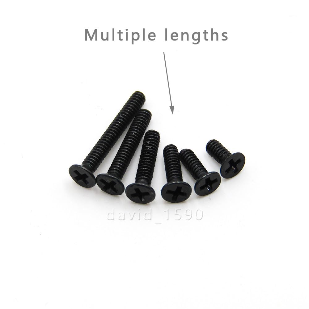 ya 16 10.20 baidi M1 M1.2 M1.4 M1.6 1.7 M2 Black Steel Phillips Countersunk Flat Head Micro Screws