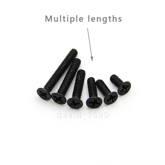 ya 16 10.20 baidi M1 M1.2 M1.4 M1.6 1.7 M2 Black Steel Phillips Countersunk Flat Head Micro Screws