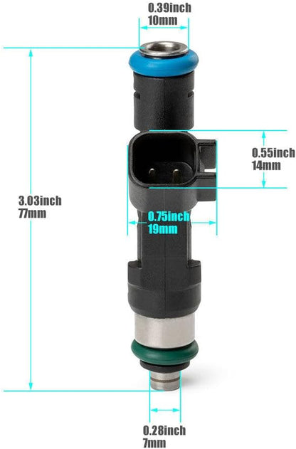 ya 4 8.8 6x Fuel Injectors for Chrysler Town & Country 08-10 3.8L 3.3L for Jeep Wrangler 3.8L