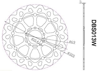 ya 13 9.15 baidi Front Brake Disc Rotor for Suzuki GSXR600/750 97-03 GSXR1000 2001-2002 TL1000R/S