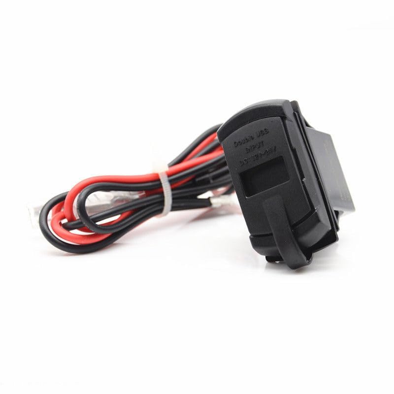 ya 3 8.24 baidi 12-24v Blue LED Jack Style Vehicle and Boat Detection Voltage Meter Dual USB Port Charger 