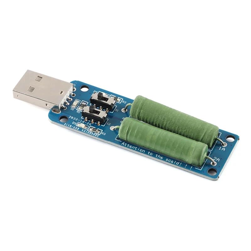 ya 16 10.20 baidi USB Electronic Load with Switch, 3A, 2A, 1A Resistance Tester with LED -