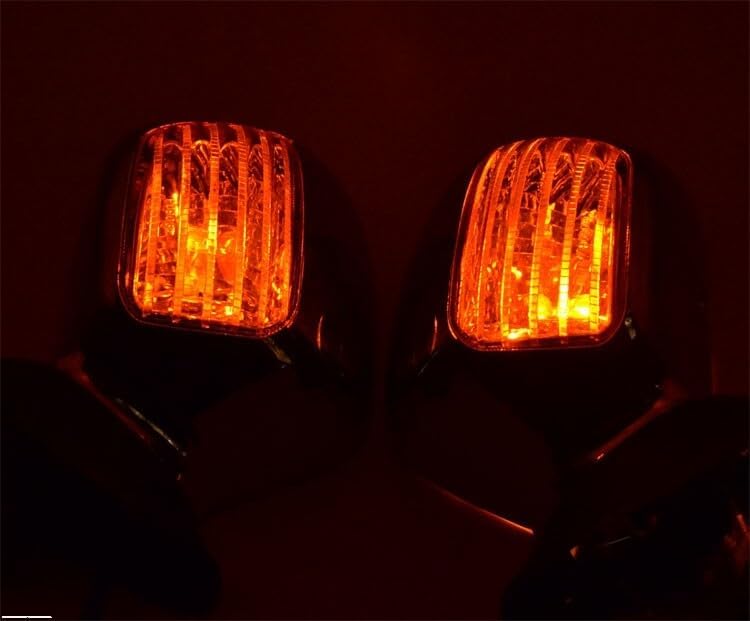 ya 13 9.15 baidi Orange Chrome Rear View Mirrors Signal Lens for Honda Goldwing GL1800 2001-2017