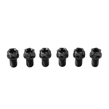 ya 6 8.14 6pcs Bolts Torx Head Flange Screws M6x20mm for Motorcycle Bicycle Black