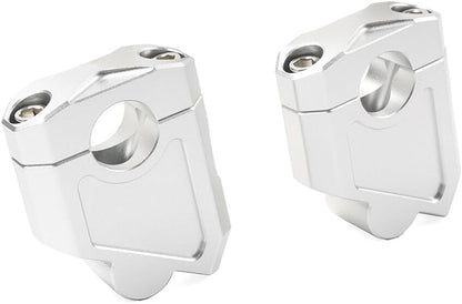 ya 14 9.20 zhengce Motorcycle 7/8 22mm Handlebar Bar Mount Clamp Riser Silver for Honda for Su-1