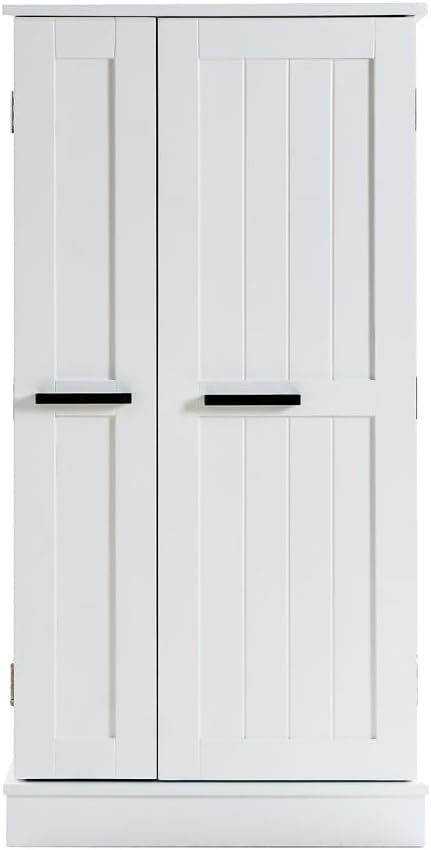 ya 28 10.13 baidi Freestanding Kitchen Pantry Cabinet White - Small Storage for Kitchen